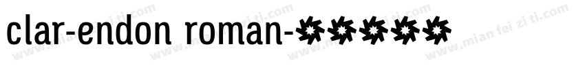 clar-endon roman字体转换